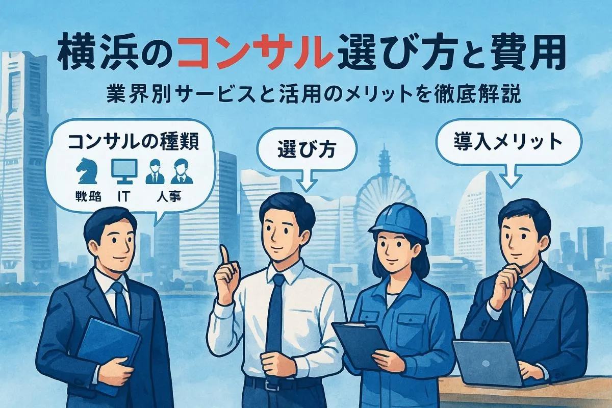横浜市でコンサルタントを選ぶ方法と費用相場｜業界別サービス・活用メリットを徹底解説