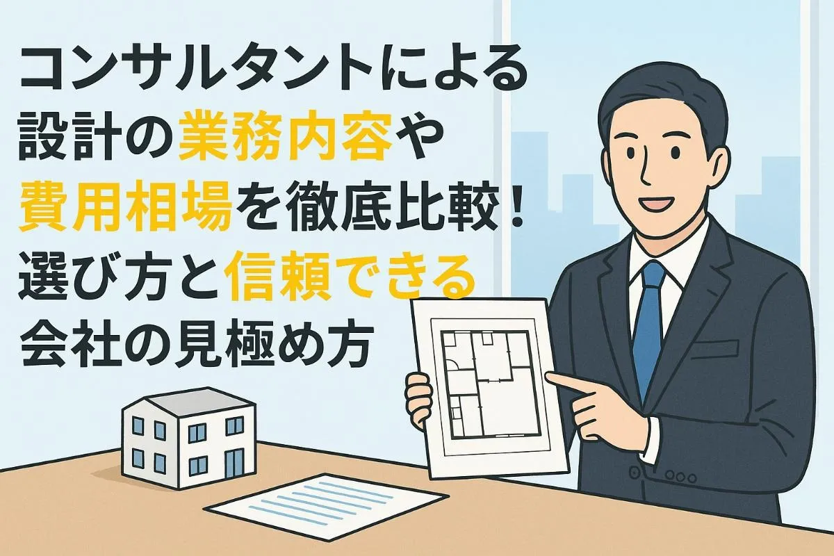 コンサルタントによる設計の業務内容や費用相場を徹底比較｜選び方と信頼できる会社の見極め方